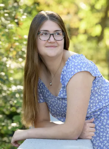 person leaning in photo
